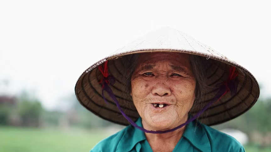Vietnamese elderly farmer